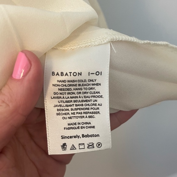 Aritzia Babaton Guell Flowy Sleeveless Blouse in White/Cream - XXS - Picture 13 of 15